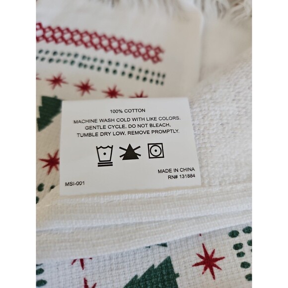 North Spruce Lane and Peppermint Place Christmas Kitchen Towels Santa/Trees - Picture 7 of 7